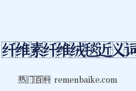 纤维素纤维绒毯近义词是什么意思的图片